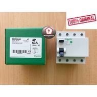 SCHNEIDER EZ9R56463 RCCB ELCB EASY9 4 POLES 63AMP 100MA
