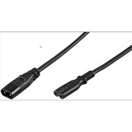 Goobay 97201 Power cable 2 m, black - Appliance Inlet C8> C7 device socket