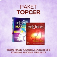 Paket Bundling Tissue Magic Arjoena Maxx Isi 6s + Kondom Arjoena Extra Tipis Isi 3s