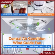 Central Aircon Cassette Wind Deflector 360° Universal AC Wind Shield Prevents Direct Draft
