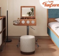 RaySure - 實木梳粧檯小型可移動升降牆角落化妝桌書桌