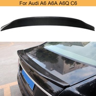 Car Rear Trunk Spoiler Wing For Audi A6 A6A A6Q C6 2005 - 2011 Carbon Fiber Car Rear Tail Trunk Boot