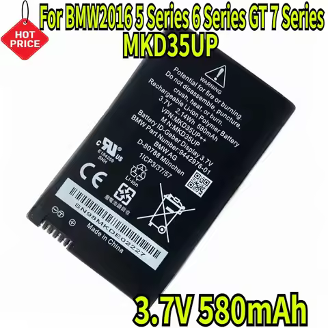 3.7V 580mAh New MKD35UP Battery for BMW2016 5 Series 6 Series GT 7 Series X3 X5 X6 MKD35UP LCD Remot