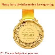 Free Design METAL Medal Both Side Medal Besi With Ribbon Alloy Gold,Silver,Bronze
