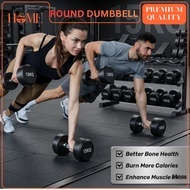Round Dumbbell Rubber Coated 2.5kg-25kg Home Fitness Equipment Gym Workout Dumbbell Set Exercise