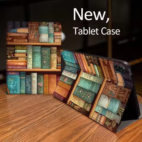 Creative retro bookshelf For Huawei MatePad Air SE Pro M6 M5 M2 T10s T5 10 11 12.6 11.5 12 X 10.8 In