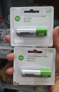 Combo 2 vỉ pin sạc DP 3.7V 18650 - 2000mAh đầu lồi hàng chính hãng