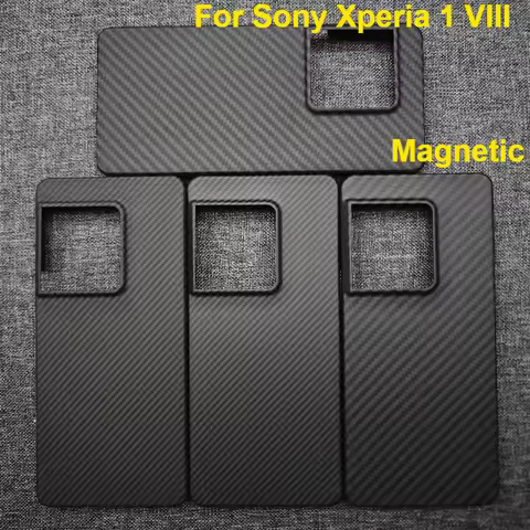 Carbon Fiber Magnetic Case For Sony Xperia 1 VIII for Magsafe Shockproof Aramid Fiber Back Cover for