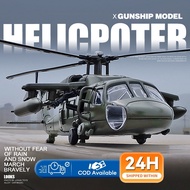 Scale 1/64 Black Hawks UH-60 Helicopter Gunships/Apache AH-64D Gunship Alloy Model Toy For Children1