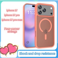 Magnetic Mobile Phone Cases Bumper Matte Casing Military Grade Shockproof Case for iPhone 17 iphone 