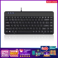 [sgstock] Perixx PERIBOARD-409H, Mini Keyboard with USB Port - 12.40x5.79x0.79 Inch Dimension - Pian