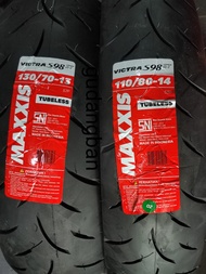 Paket ADV Maxxis Victra 110 80 14 dan 130 70 13 Ban luar Motor ADV TUBELESS Free Pentil