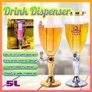 【Ready Stock】Drink dispenser Tower beer dispenser Draft beer dispenser Juice dispenser Built-in ligh