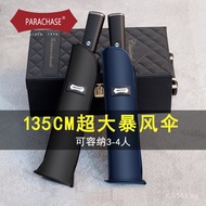 Large Storm Business Umbrella for Three Persons, Dual Use, Men's, Rain or Shine Resistant parachase 