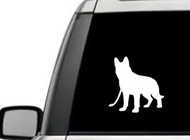 German Shepherd Dog Pet Animal Puppy Window Laptop Vinyl Die Cut Decal Decor Mirror Wall Bathroom Bumper Trucks Stickers for Car 5.5" Inches