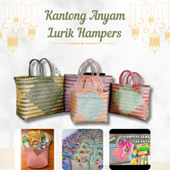 Keranjang Belanja Anyaman Plastik Kantong Belanja Tas Lurik Belanja Jadul S L M XL