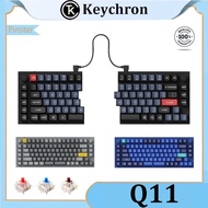 【Available in stock】Keychron Q11 Split custom wired mechanical keyboard ADAPTS Mac/iPad key change Q