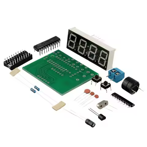 DIY AT89C2051 Digital LED Display 4 Bits Electronic Clock Electronic Production Suite Kit 0.56 Inch 