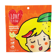 🍋🌶(เลมอนอบแห้งพริกเกลือ 30 กรัม) 💖เลิฟฟาร์ม (LOVEFARM) เลมอน พริกเกลือ ผลไม้อบแห้ง