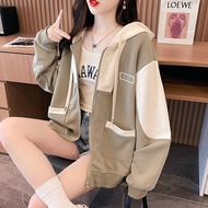 Jacket Fleece Hoodies Loose Form CCC Embroidered Logo Simple Design Easy to Coordinate