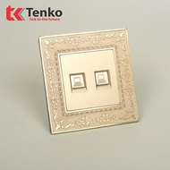 2 Neoclassical Square Network Sockets TK-F88-52