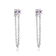 Agate 99e Anting Titanium Wanita Anti Karat Dan Anti Luntur Asli Dewasa Panjang Silver Jewerly Ori T