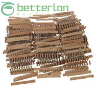 BETTER-LONTIME Resistor Kit, 1000pcs 100 Values Carbon Film Resistor, High-quality Assortment Kit Re