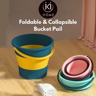 IKI Foldable Collapsible Portable Water Bucket with Handle Baldi Lipat Collapsible Pail 折叠水桶 Baldi K