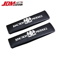 JDMGRAM JP Racing ฝาครอบเข็มขัดนิรภัยรถยนต์คาร์บอนไฟเบอร์ Universal Auto Seatbelt COVER Pads หนังเข็มขัดนิรภัยเบาะไหล่ป้องกันอุปกรณ์เสริมรถยนต์