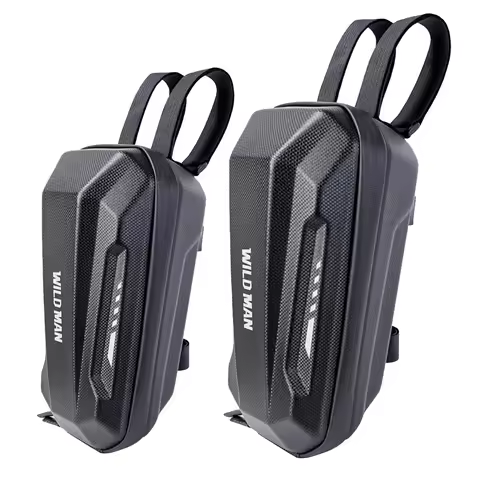 WILD MAN 2L/3L Front Storage Hanging Bag EVA Hard Shell Waterproof Night Reflective for M365 PRO 2 K