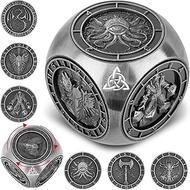 DND Fingertip Spinner Dice, 7-in-1 Metal Dice Set with 3D Pattern, Polyhedral Rotating Game Dice, fo