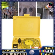 sinhopsa 8Pcs Hole Saw Drill Bits Set Yellow High Carbon Steel Woodworking Opener 64mm‑127mm