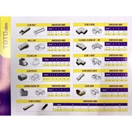 [READY STOCK] TOTO Slim 75mm (2"x3") Fittings (Elbow, Joint, Wall Cap, Ceiling Cap, Corner, Flexible