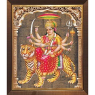 Durga Tiger Digital Photo with Lamination and Frame (L512A)