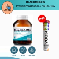 Blackmores Evening Primrose Oil &amp; Fish Oil 120s (Expiry: 6 July 2024) + FREE Voost Multivitamin 20 Tabs