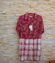 女裝 UNIQLO and MARNI 開領細褶洋裝L(短袖)