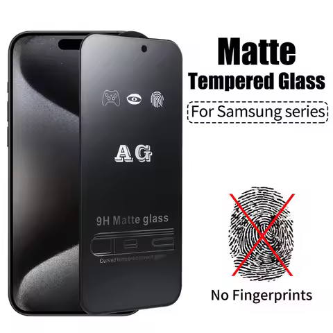 AG Matte Tempered Glass Film For Samsung A54 A52S A50 A51 A14 A15 A20S A21S A22 A31 A32 A33 A71 A73 