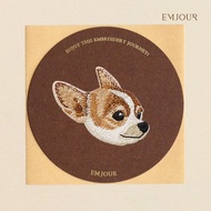EMJOUR Embroidery Sticker Card-Chihuahua | Dog Pet Souvenir Gift Card Bag Decoration Phone Case