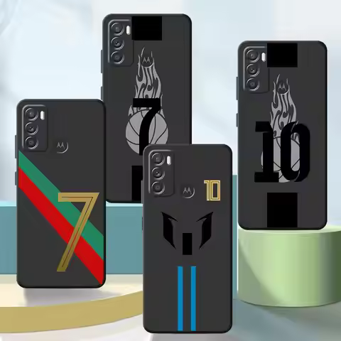 FootBall Number 7 10 Phone Case for Motorola Moto G73 G60 G22 G71 G52 G53 Edge 40 30Pro 20 G50 G30 G