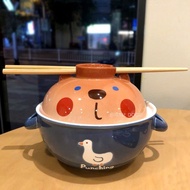 Tô Sứ Úp Mỳ Hình Con Vật Cute - Bát Ăn Mỳ Tôm 700ml 2 Công Dụng Gốm Sứ Cao Cấp