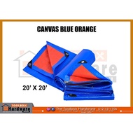 CANVAS BLUE ORANGE CANOPY (20' X 20')