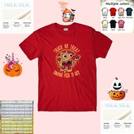 Halloween T-Shirt With Pizza Monster Trick Or Treat Gonna Be Pizza To Eat Print - Fun Costume Party 