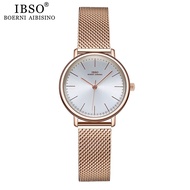 Ibso women's watch fashion leisure quartz watch waterproof stainless steel mesh belt Watch