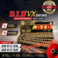 ( 100% ORI  DID ) 428 VIX T-RING CHAIN 428VIX 124L 132L / RANTAI TRING SPROCKET SPOCKET SPOKET - 124