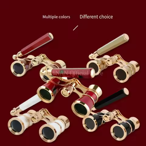 Portable Mini Binocular Telescope Metal Opera Glasses 3X25 Opera Glasses Binoculars with Handle for 