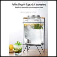 4L 5L 8L Juice Drink Glass Jar Dispenser with Stand and Faucet