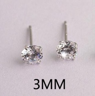 Luxury Female 678mm Round Lab Diamond Earrings 100 Real 925 Sterling Silver Earrings For Women Small Screw Stud Earrings