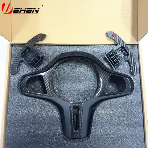 Carbon Fiber Car Steering Wheel Panel Decoration Cover Trim alcantara For BMW G20 G22 G26 G29 F40 F4