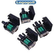 Legogoll DB9 Connector Male Female 9 Pin Plug Wire Sleeve RS232 RS485 Breakout Terminals New