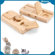 [Direrxa] Wooden Enrichment Foraging Toy Set,Treat Dispenser,Puzzle Game,Puzzle Toys, Toys,Guinea Pig Foraging Toy Wooden for Mouse